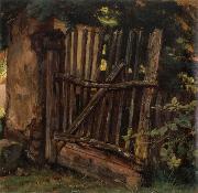 Christian Friedrich Gille Garden Gate Spain oil painting artist